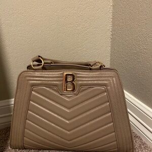 Bebe Taupe Quilted Handbag
